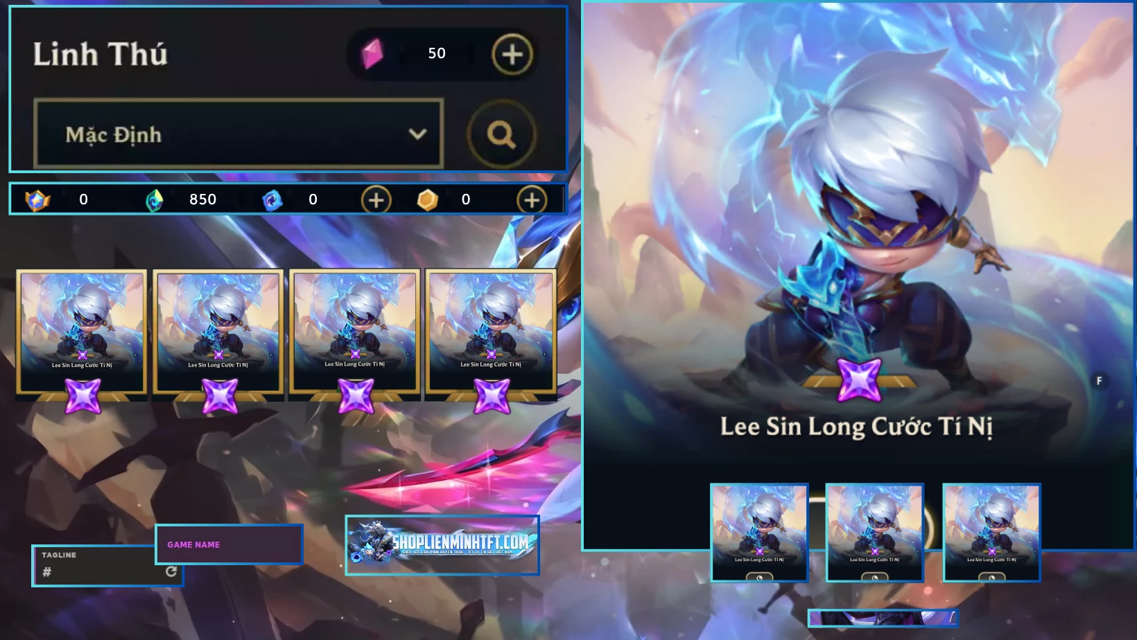 LEE SIN LONG CƯỚC TÍ NỊ CLONE